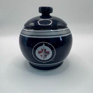 NHL Winnipeg Jets Ceramic Jar With Lid, 14 oz, NWT